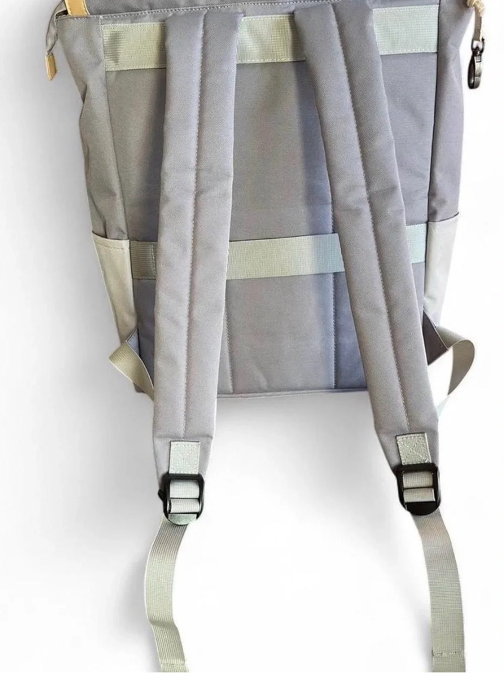 V.nine Two-Tone Grey Tote-Style Backpack